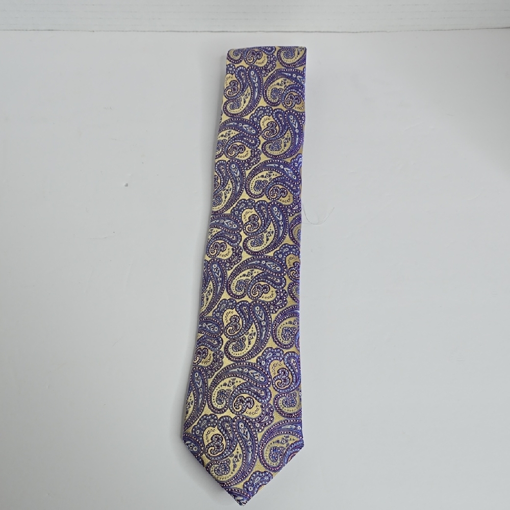 Ted Baker London Paisley Purple and Gold Men's Tie Nwot